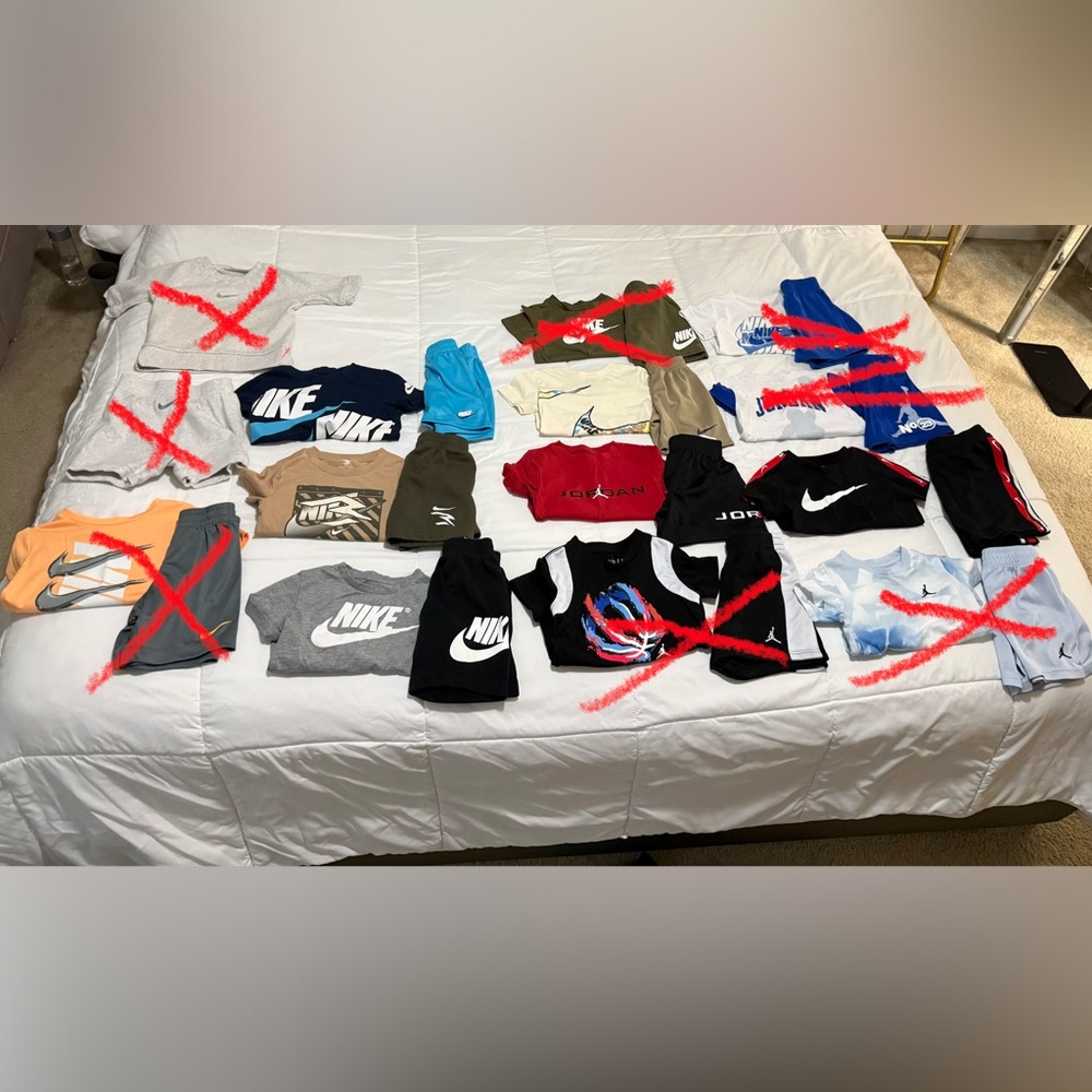 SOLD‼️‼️6 Nike/Jordan Toddler boy Matching shorts Sets
